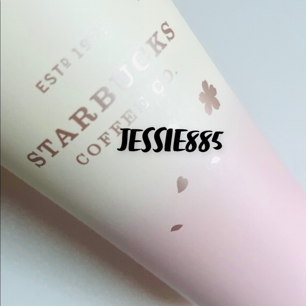 STARBUCKS Floral Sakura Matte Pink & White Gradient Ombre 🌸 rose gold print - Picture 3 of 4
